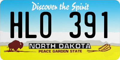 ND license plate HLO391