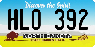 ND license plate HLO392