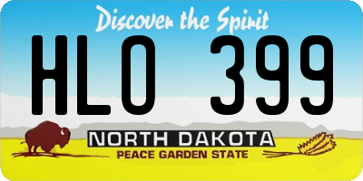 ND license plate HLO399