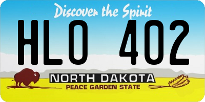ND license plate HLO402