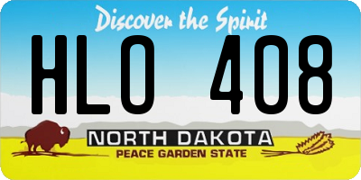 ND license plate HLO408