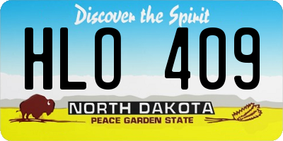 ND license plate HLO409