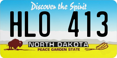 ND license plate HLO413