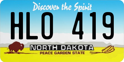 ND license plate HLO419