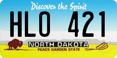 ND license plate HLO421