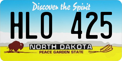 ND license plate HLO425