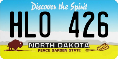 ND license plate HLO426