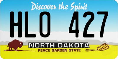 ND license plate HLO427