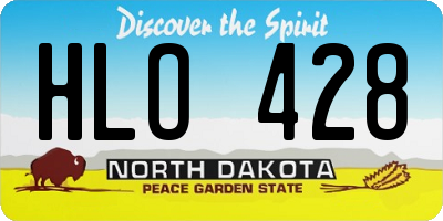 ND license plate HLO428
