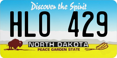 ND license plate HLO429