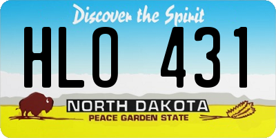 ND license plate HLO431