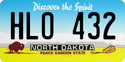 ND license plate HLO432