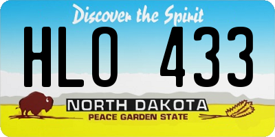 ND license plate HLO433