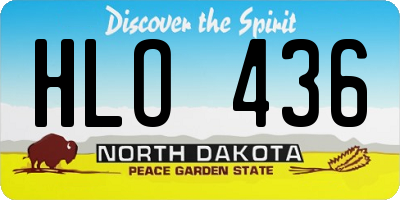 ND license plate HLO436