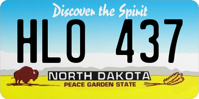 ND license plate HLO437