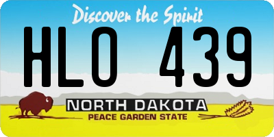 ND license plate HLO439