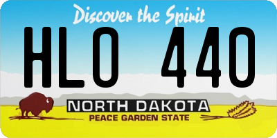 ND license plate HLO440