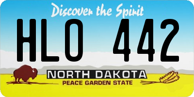 ND license plate HLO442