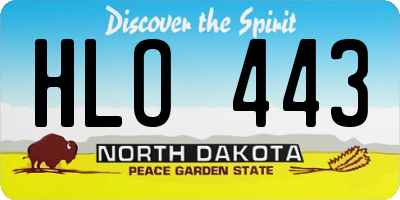 ND license plate HLO443
