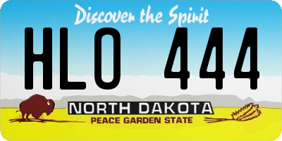 ND license plate HLO444