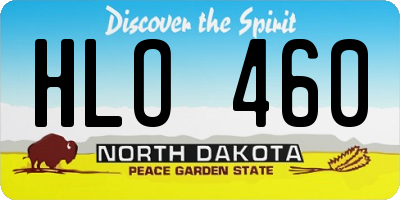 ND license plate HLO460