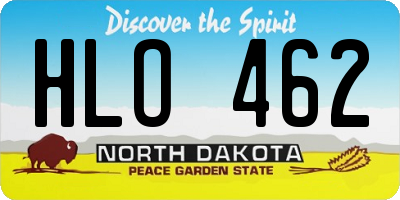 ND license plate HLO462
