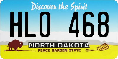 ND license plate HLO468