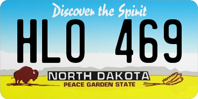 ND license plate HLO469
