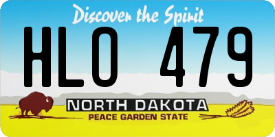 ND license plate HLO479