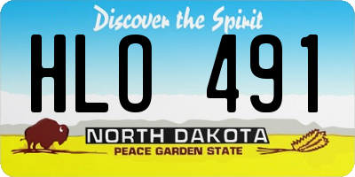ND license plate HLO491