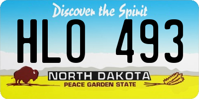 ND license plate HLO493