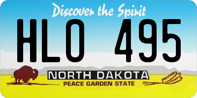 ND license plate HLO495