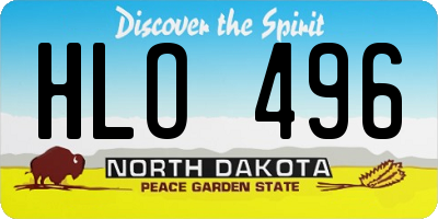 ND license plate HLO496