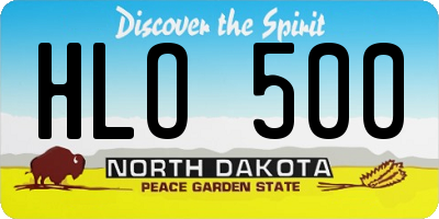 ND license plate HLO500