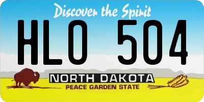ND license plate HLO504