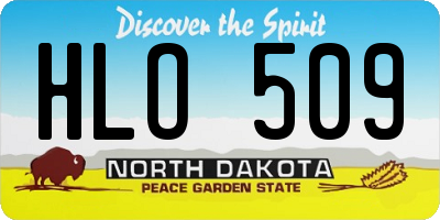 ND license plate HLO509