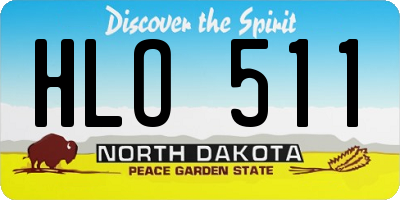 ND license plate HLO511