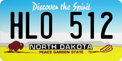 ND license plate HLO512