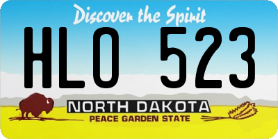 ND license plate HLO523