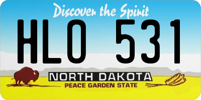 ND license plate HLO531