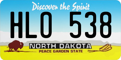 ND license plate HLO538