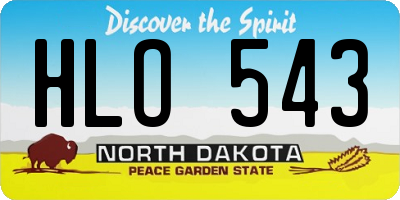 ND license plate HLO543