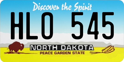 ND license plate HLO545
