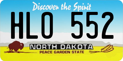 ND license plate HLO552