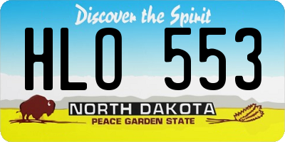 ND license plate HLO553