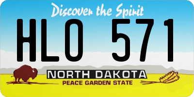 ND license plate HLO571