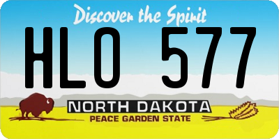 ND license plate HLO577