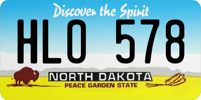 ND license plate HLO578