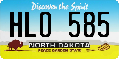 ND license plate HLO585