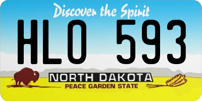ND license plate HLO593